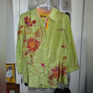 Robert Graham silk button-up shirt size L
